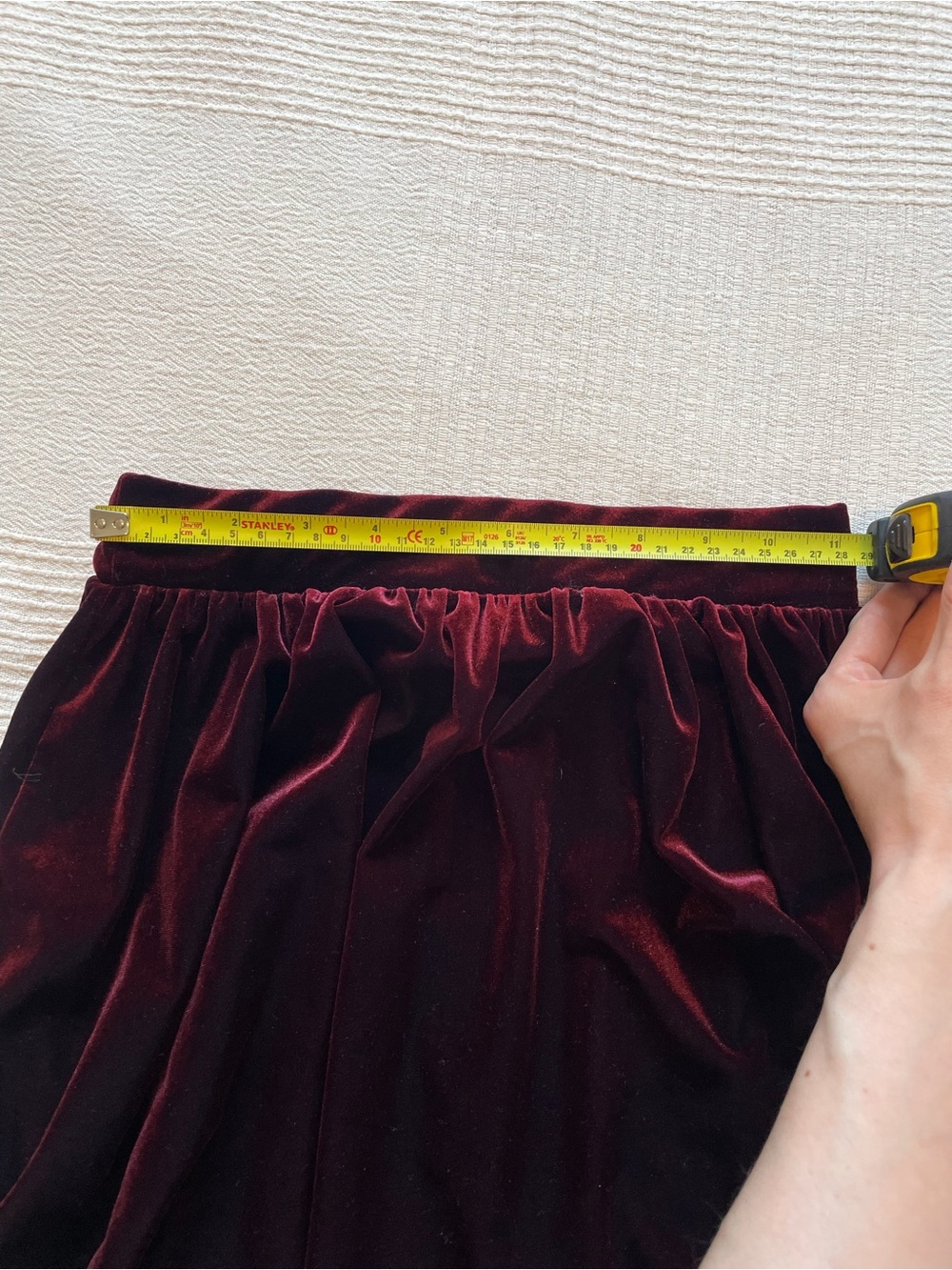 Garage Maroon Velvet Circle Skirt Size XS - Picture 5 of 6